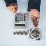 finance and accounting concept. business woman working on desk